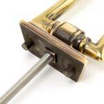 aged brass slimline art deco door knocker