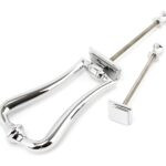 polished chrome slimline art deco door knocker