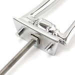 polished chrome slimline art deco door knocker