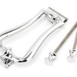 polished chrome slimline art deco door knocker