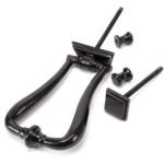 black slimline art deco door knocker