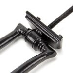 black slimline art deco door knocker