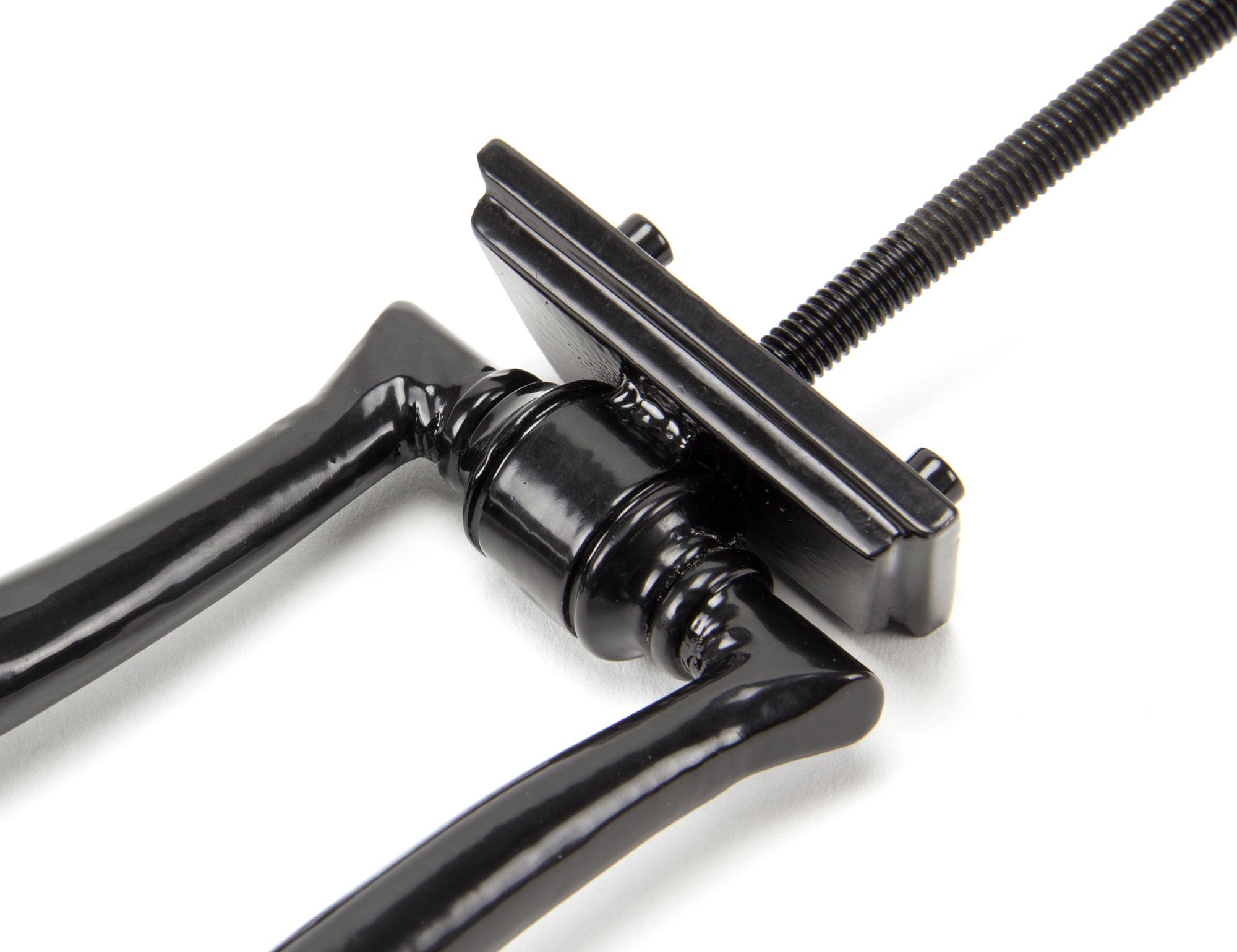 black slimline art deco door knocker