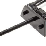 black slimline art deco door knocker