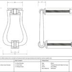 black slimline art deco door knocker