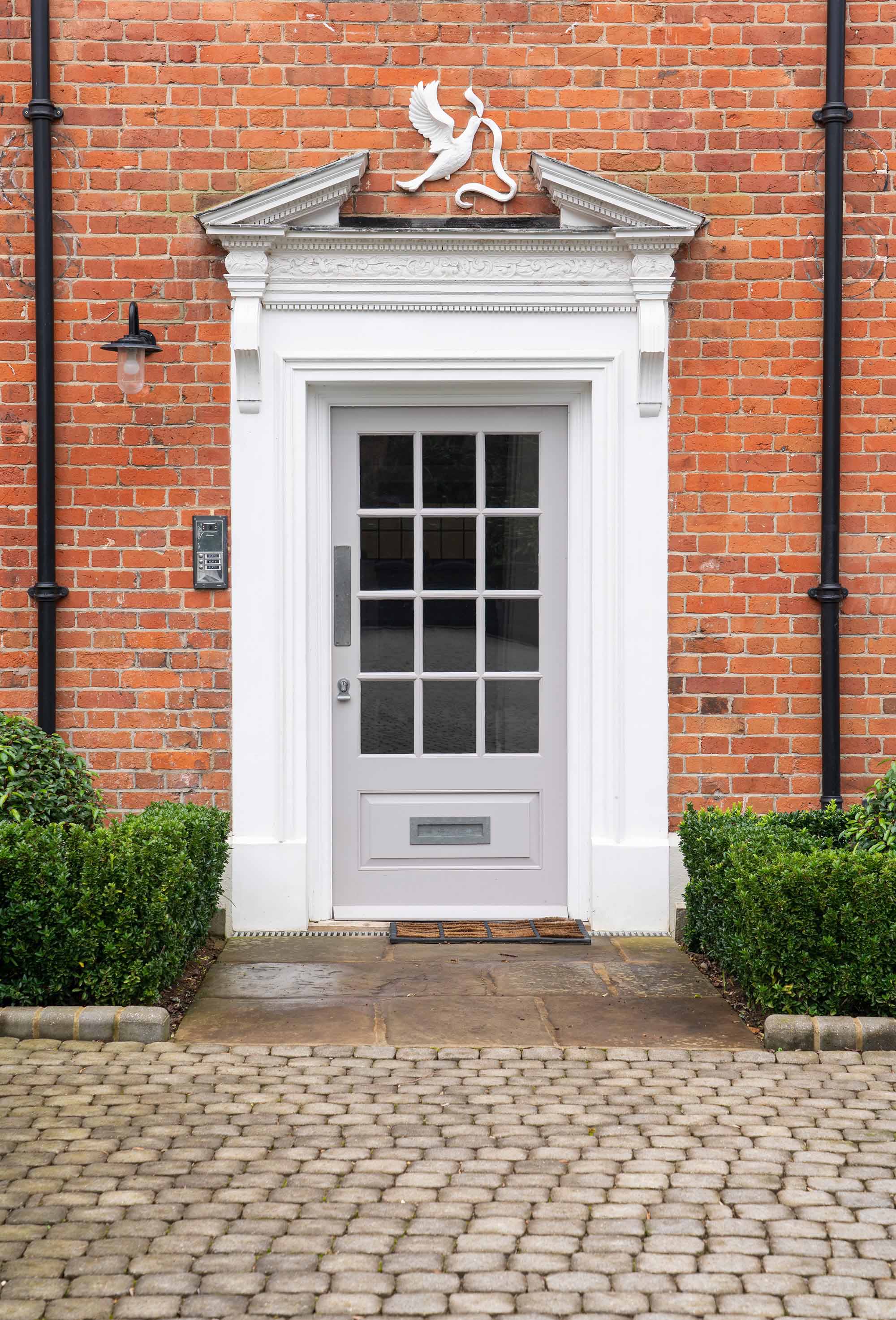 pewter 50mm euro door pull (back to back fixings)