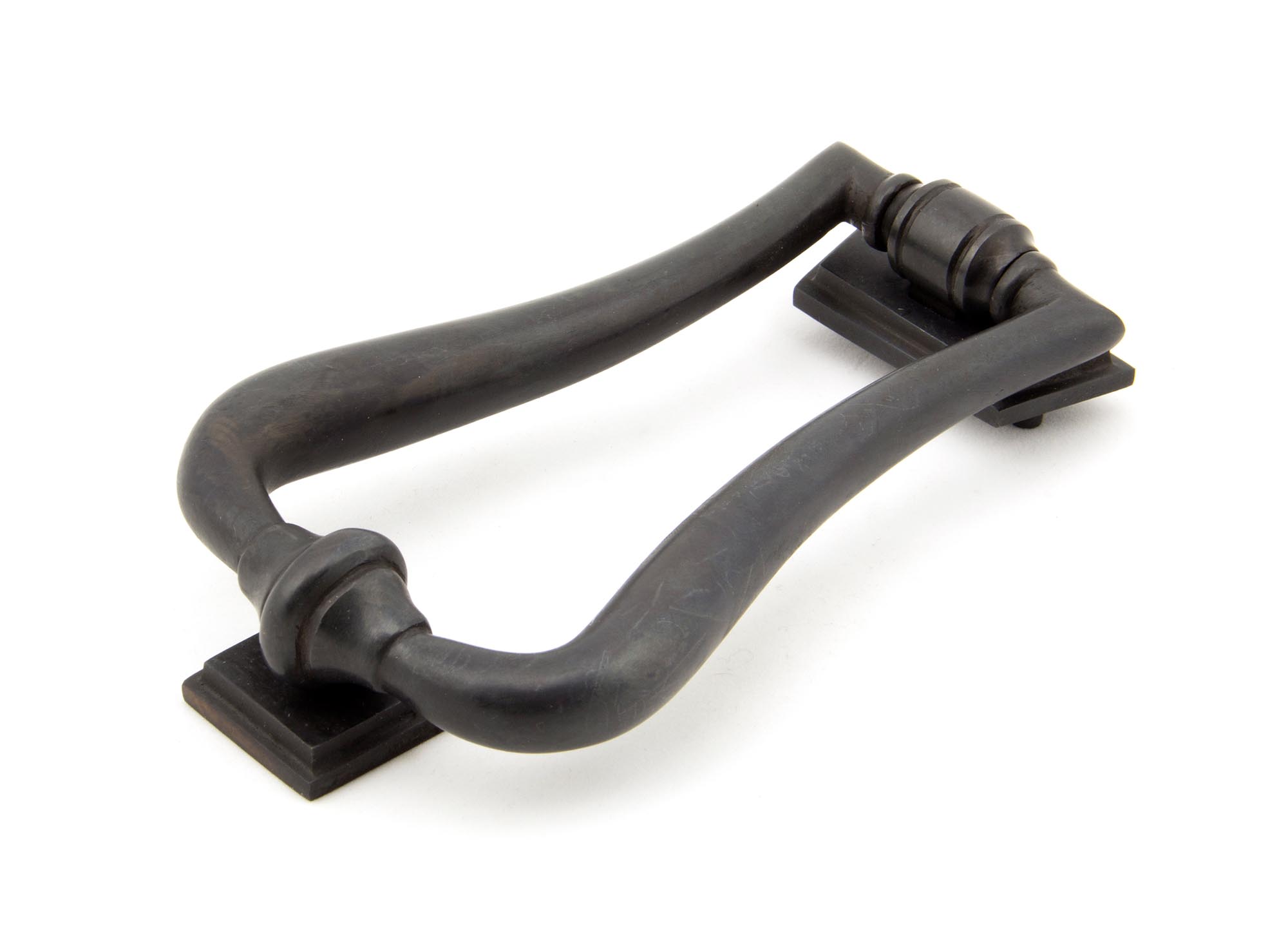 aged bronze slimline art deco door knocker