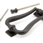 aged bronze slimline art deco door knocker