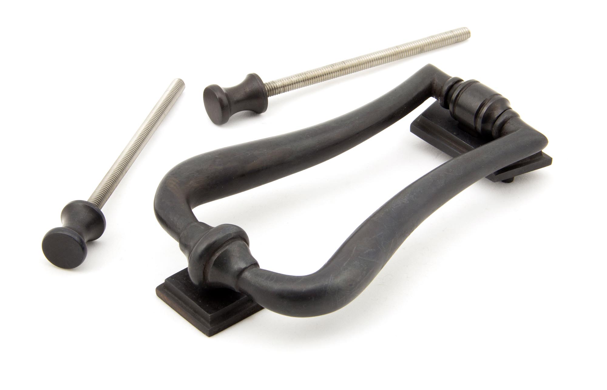 aged bronze slimline art deco door knocker