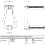 aged bronze slimline art deco door knocker