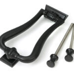 aged bronze slimline art deco door knocker