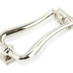 polished nickel slimline art deco door knocker