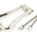 polished nickel slimline art deco door knocker