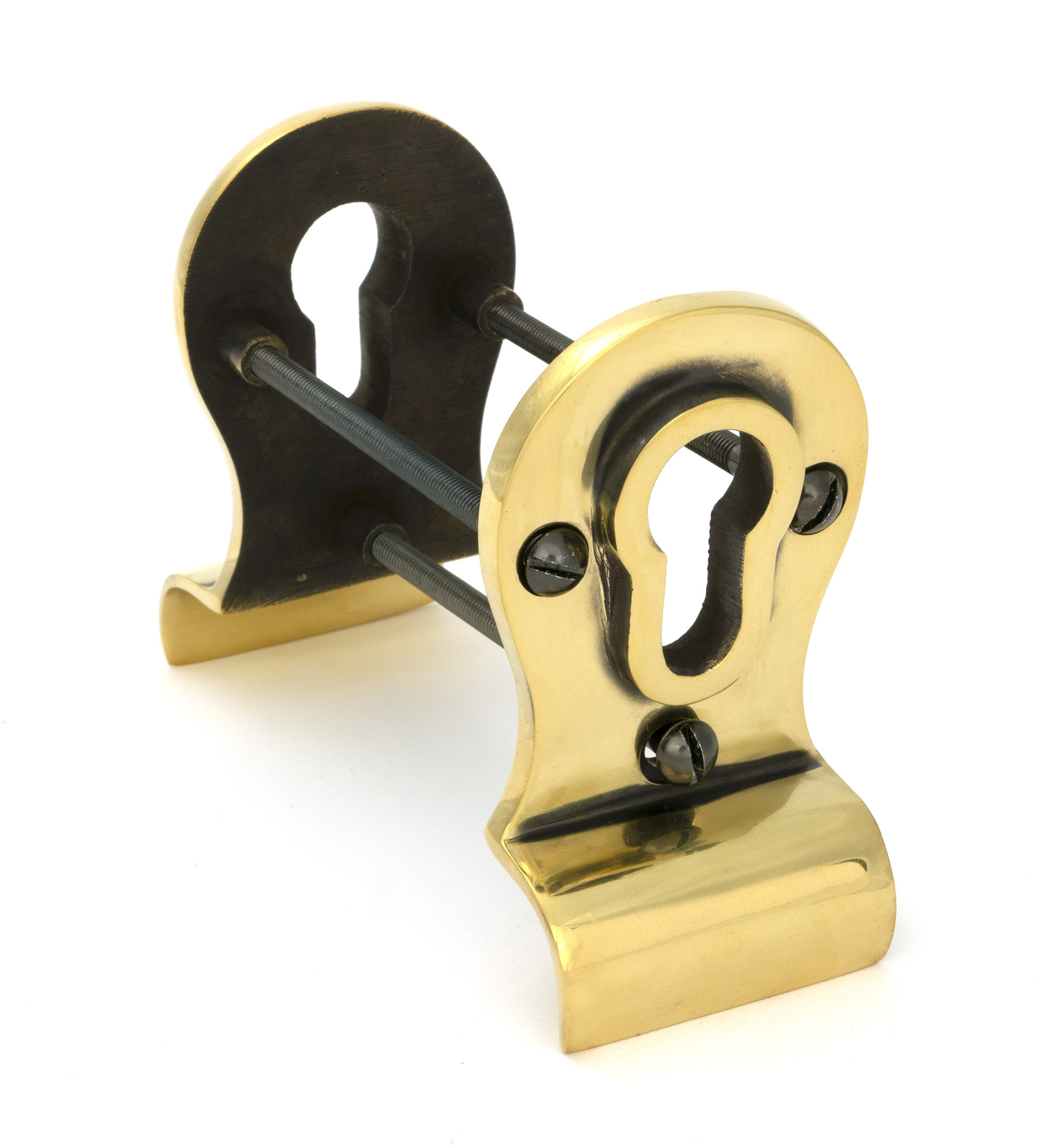 aged brass 50mm euro door pull (back to back fixings)