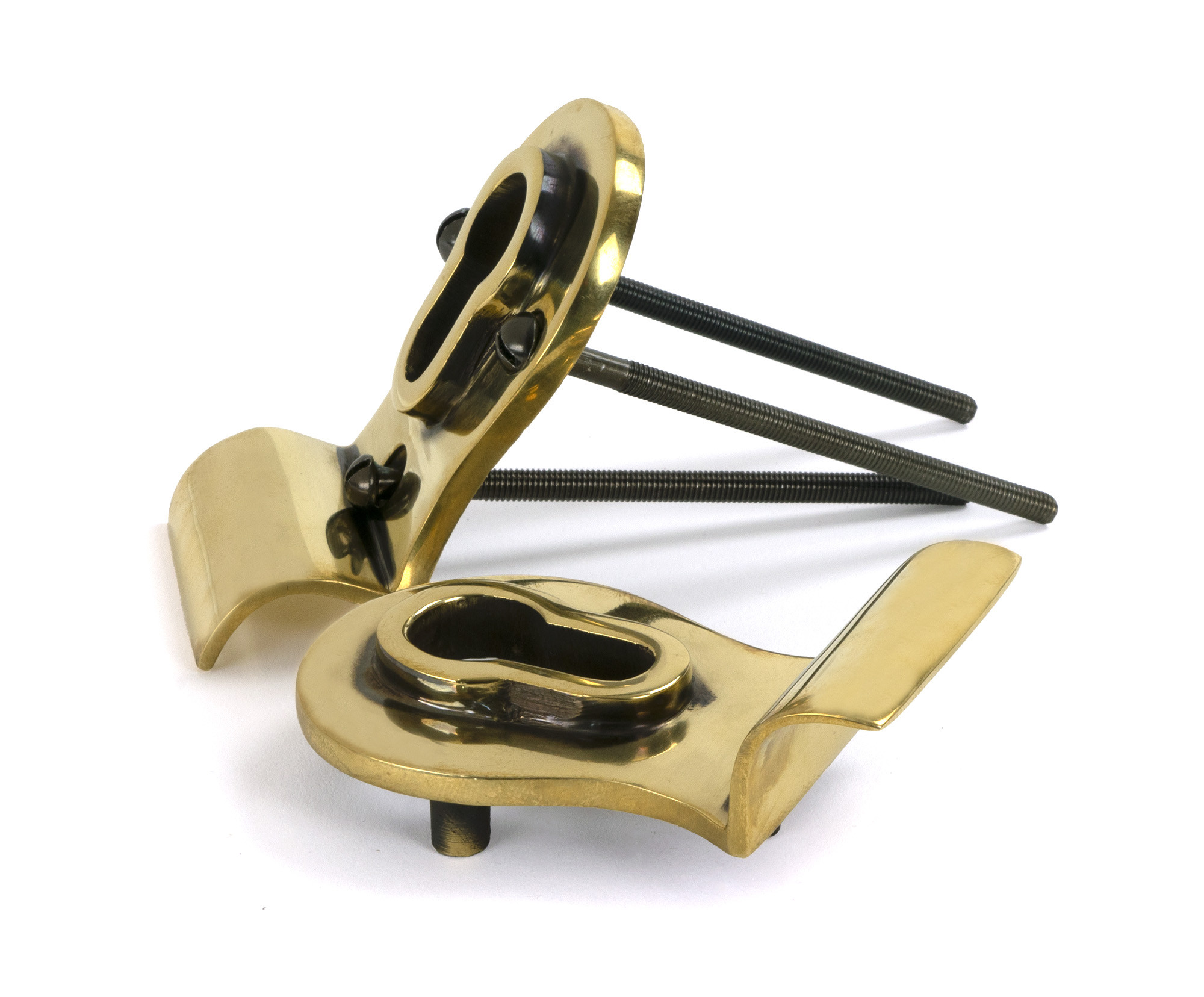 aged brass 50mm euro door pull (back to back fixings)