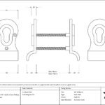 aged bronze 50mm euro door pull (back to back fixings)