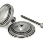 pewter art deco centre door knob