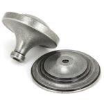 pewter art deco centre door knob