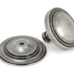 pewter art deco centre door knob