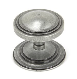 pewter art deco centre door knob