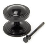 black art deco centre door knob