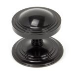black art deco centre door knob