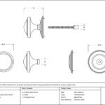 aged brass art deco centre door knob