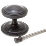 aged bronze art deco centre door knob