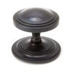 aged bronze art deco centre door knob