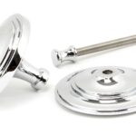 polished chrome art deco centre door knob