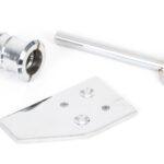 polished chrome key flush sash stop