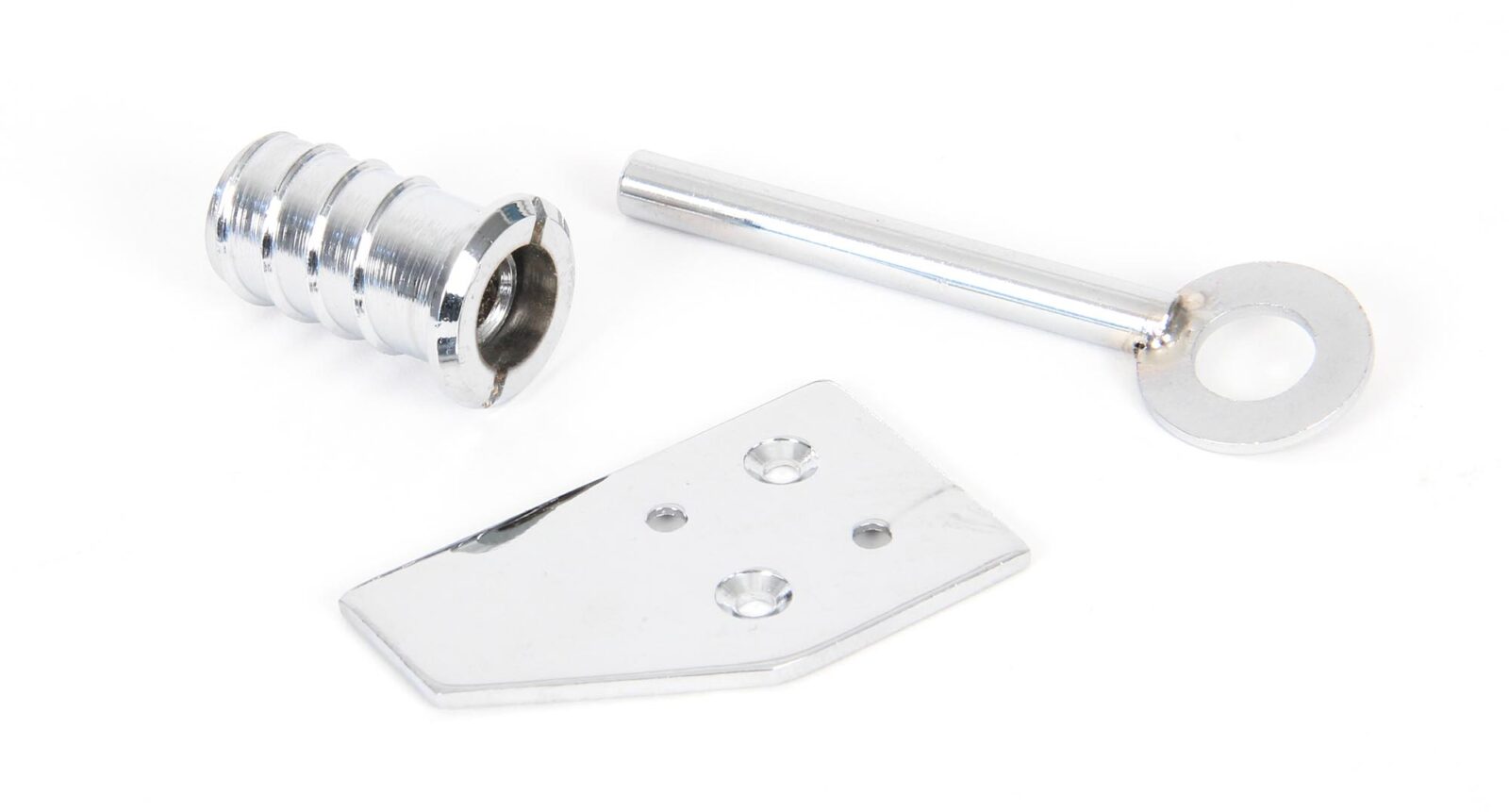 polished chrome key flush sash stop