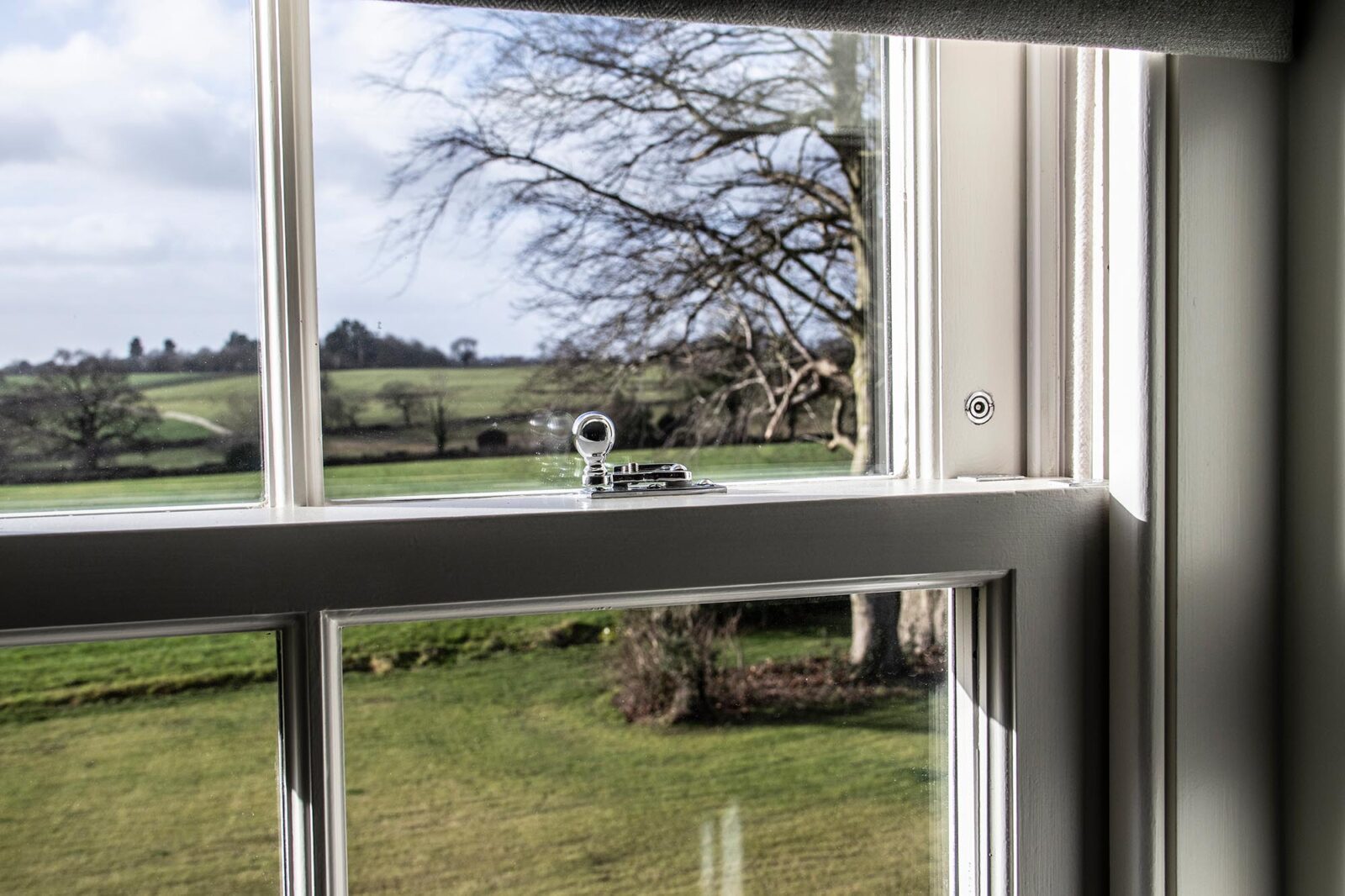 polished chrome key flush sash stop