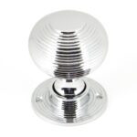 polished chrome heavy beehive mortice/rim knob set