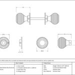 polished chrome heavy beehive mortice/rim knob set