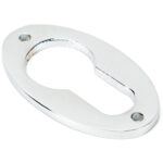 polished chrome oval euro escutcheon