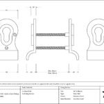 polished nickel 50mm euro door pull (back to back fixings)