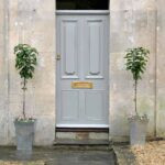 polished brass rim cylinder pull