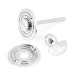 polished chrome round bathroom thumbturn