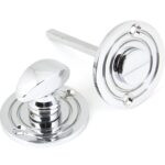 polished chrome round bathroom thumbturn