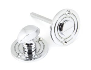 polished chrome round bathroom thumbturn