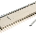 polished nickel large letter plate