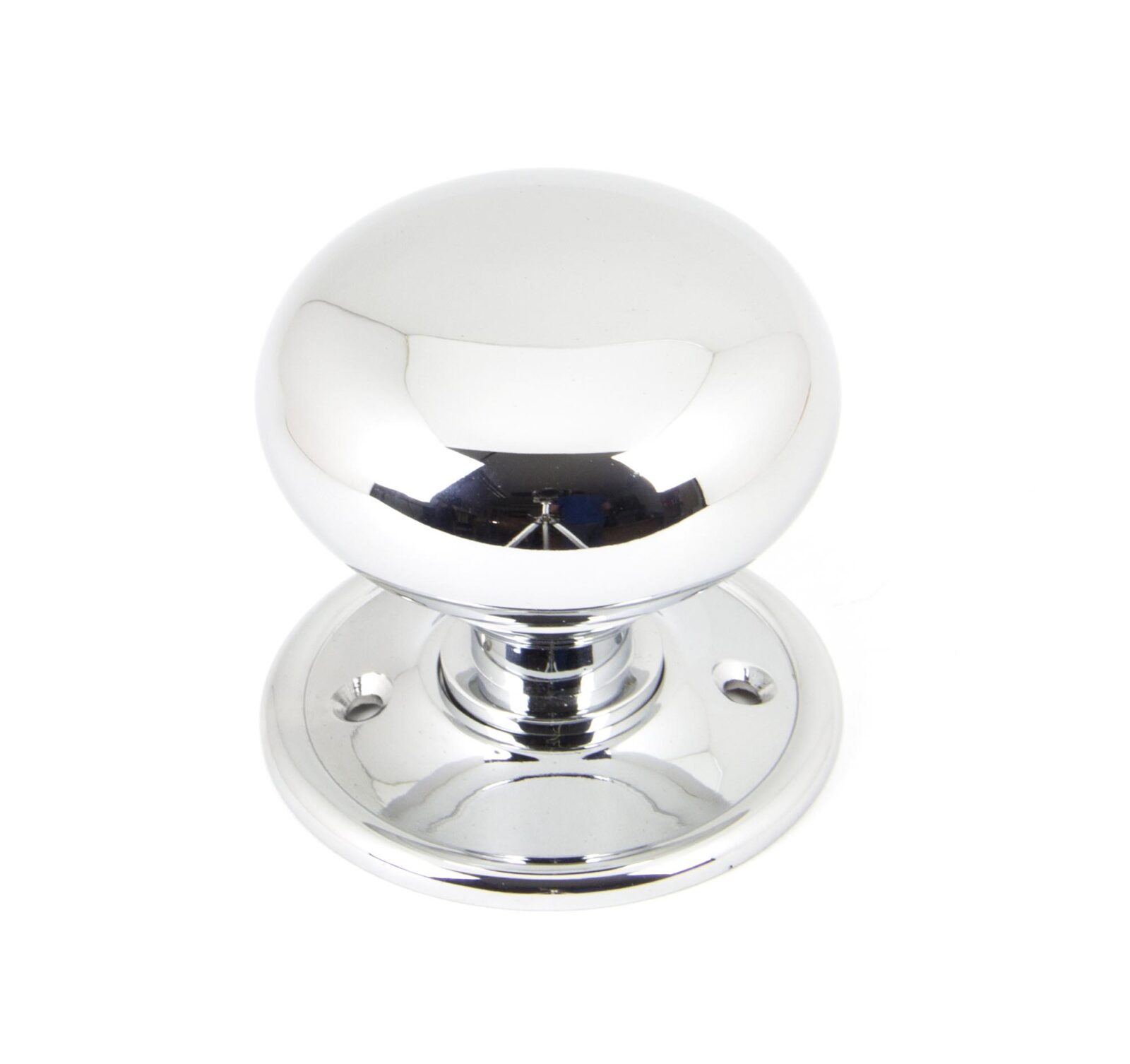 polished chrome 49mm mushroom mortice/rim knob set