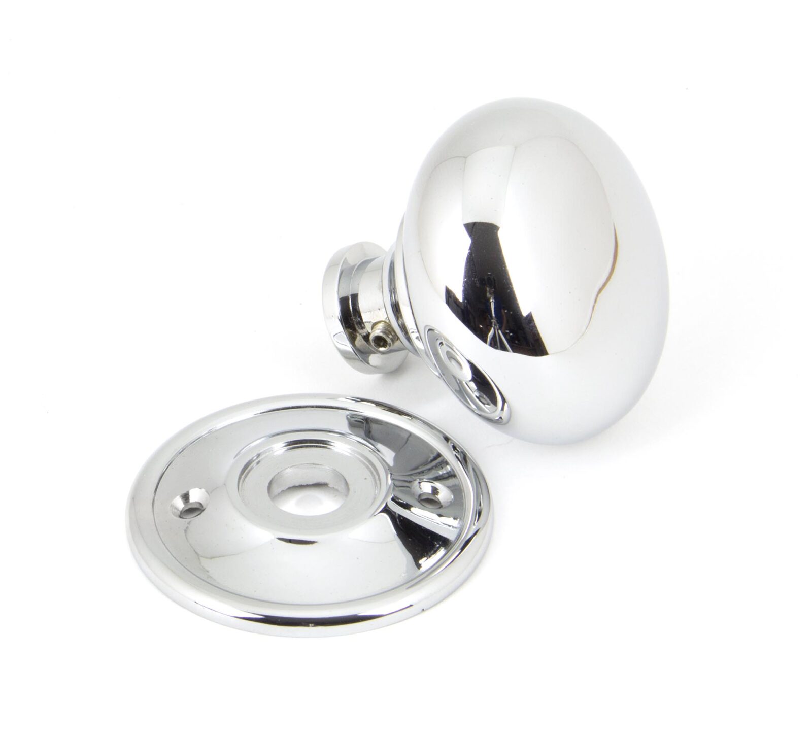 polished chrome 49mm mushroom mortice/rim knob set