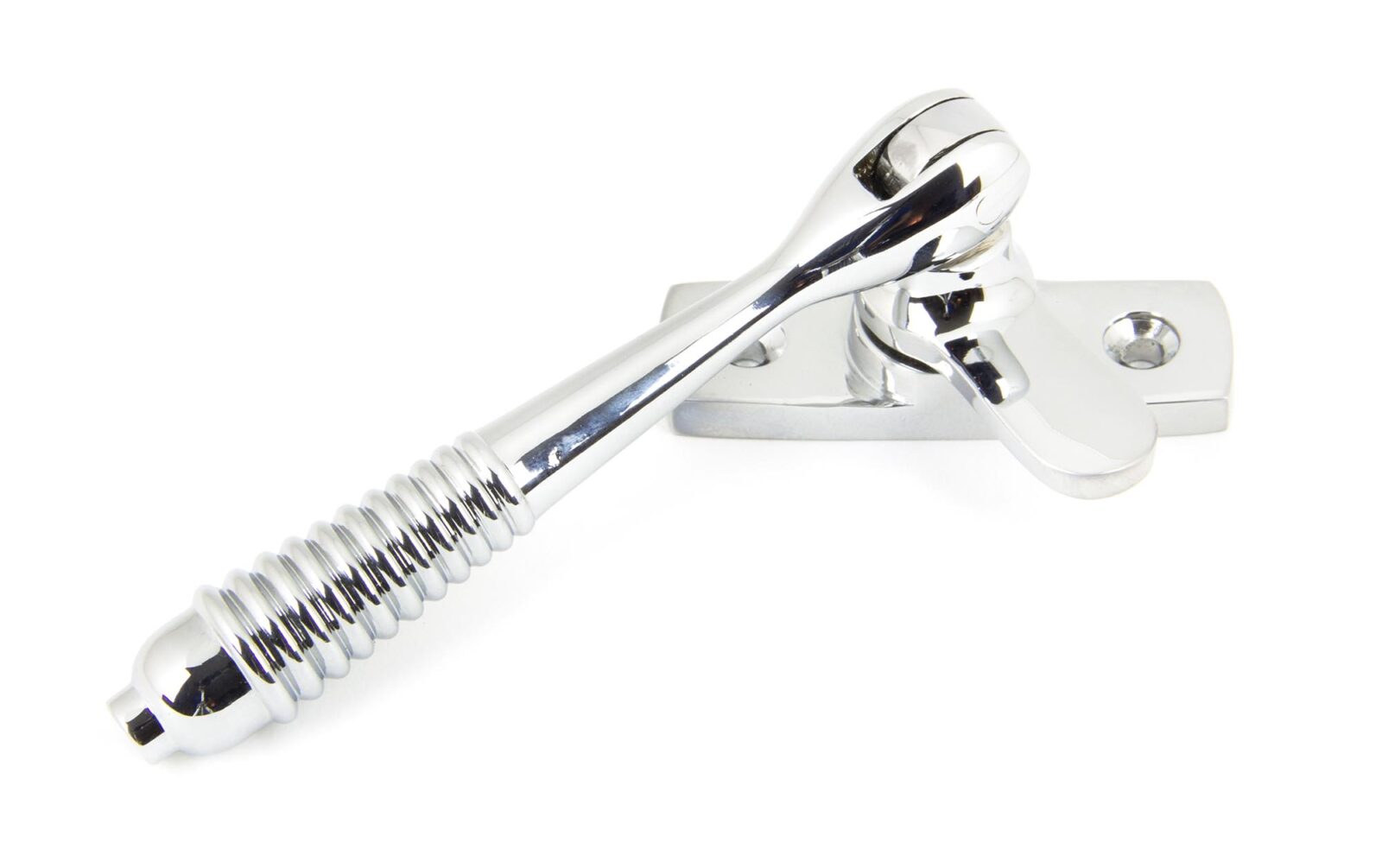 polished chrome locking reeded fastener
