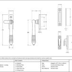 polished chrome locking reeded fastener