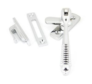 polished chrome locking reeded fastener
