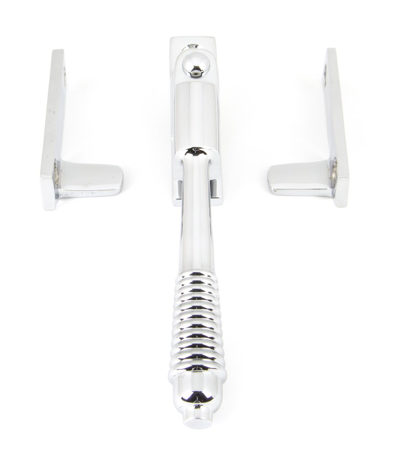 polished chrome night vent locking reeded fastener
