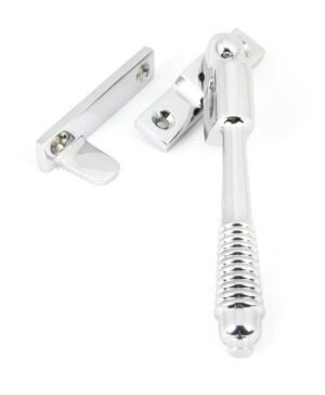 polished chrome night vent locking reeded fastener