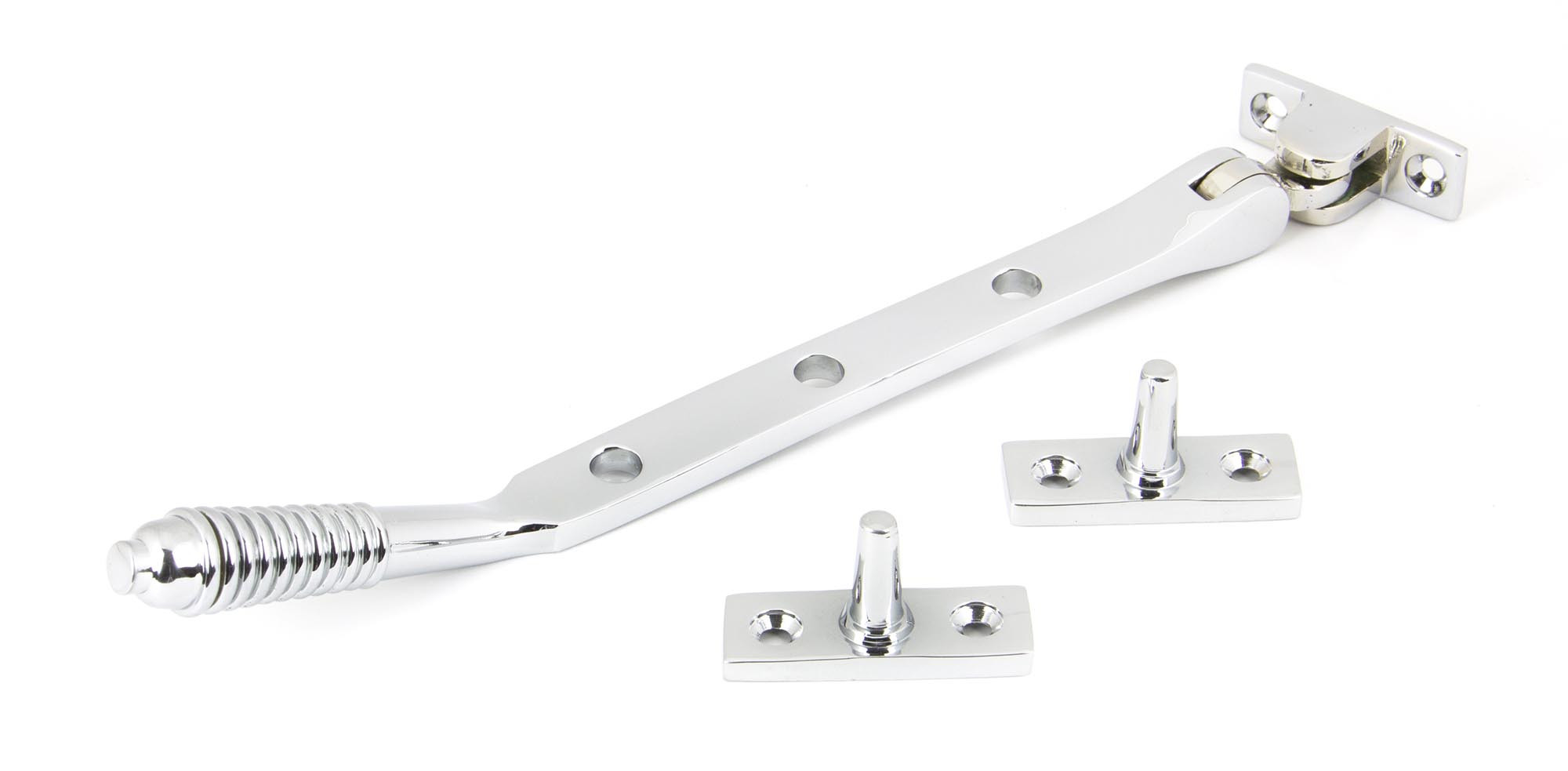 polished chrome 8" reeded stay